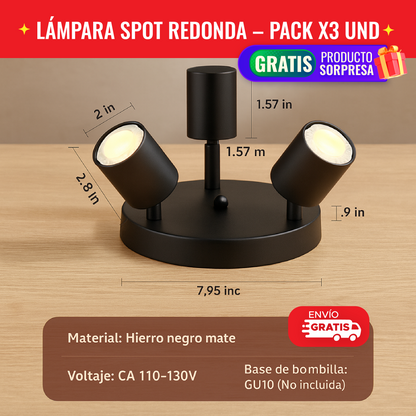 🌟💡 SPOTLIGHT PRO™ – LÁMPARA PACK X3 UNIDADES + 🎁REGALO