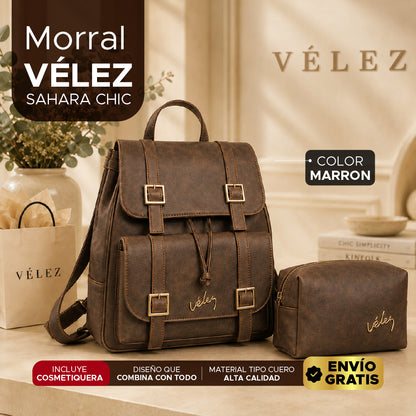 🌟 Morral Sahara Chic ✨+ Cosmetiquera GRATIS 👜Cuero vegano de alta calidad