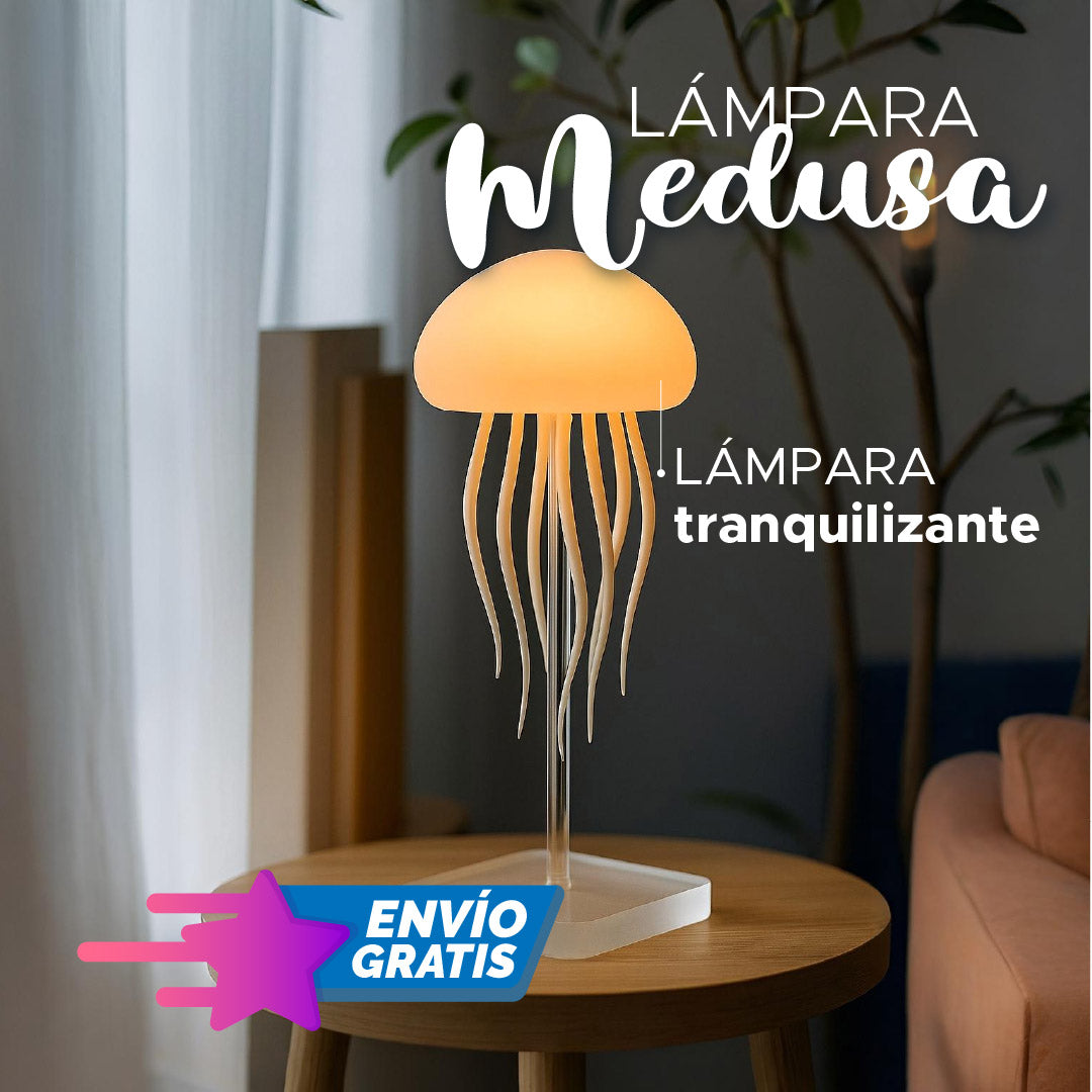 🌈🐚 LÁMPARA MEDUSA TRANQUILIZANTE 🌊✨