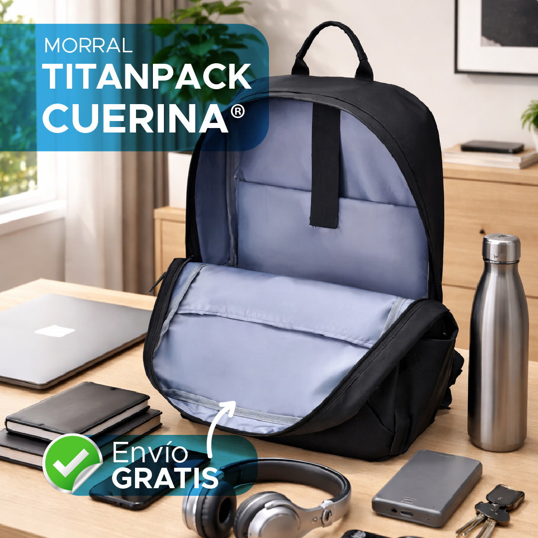 🎯 TitanPack Cuerina impermeable de alta calidad💦✅
