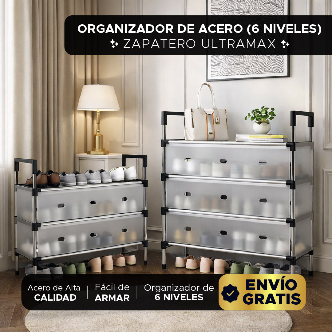 👟 Zapatero UltraMax - Organizador Zapatero de Acero (6 Niveles) 🧱