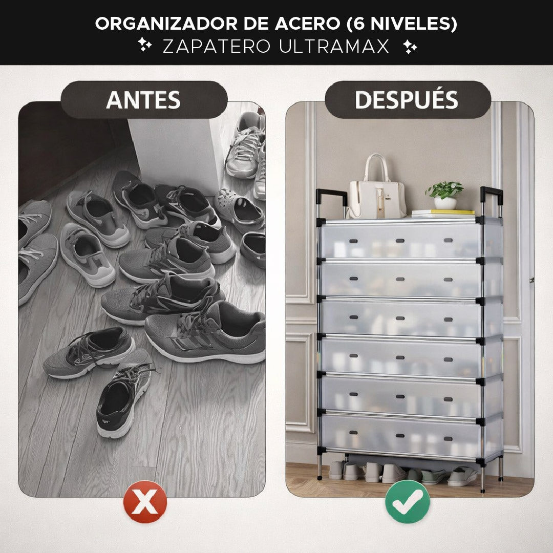 👟 Zapatero UltraMax - Organizador Zapatero de Acero (6 Niveles) 🧱