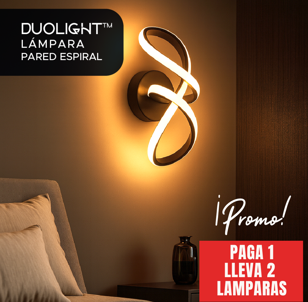 🌟 DUOLIGHT™   LÁMPARA PARED ESPIRAL🌟🎁PAGA 1 Y LLEVA 2🎁