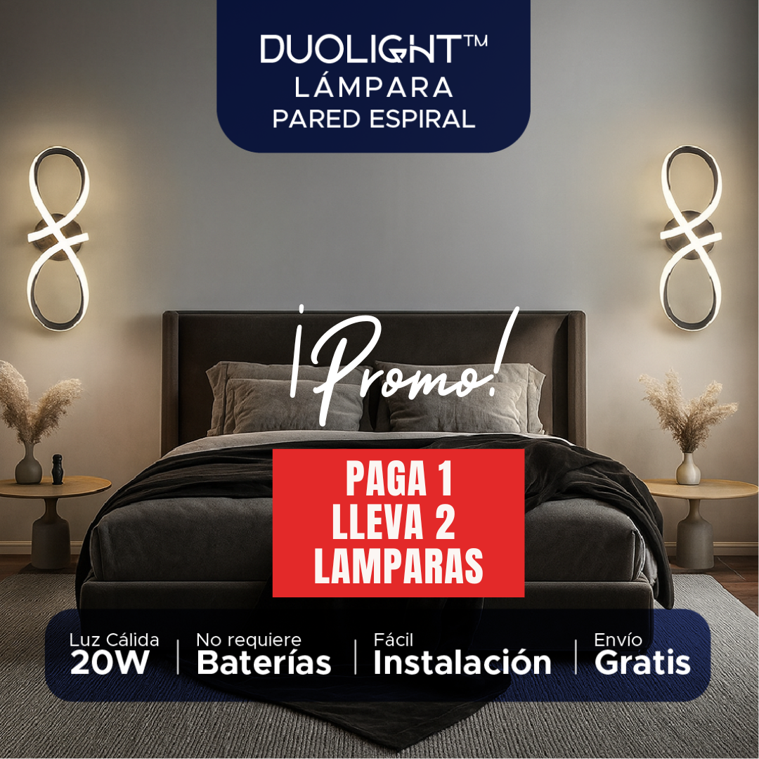 🌟 DUOLIGHT™   LÁMPARA PARED ESPIRAL🌟🎁PAGA 1 Y LLEVA 2🎁