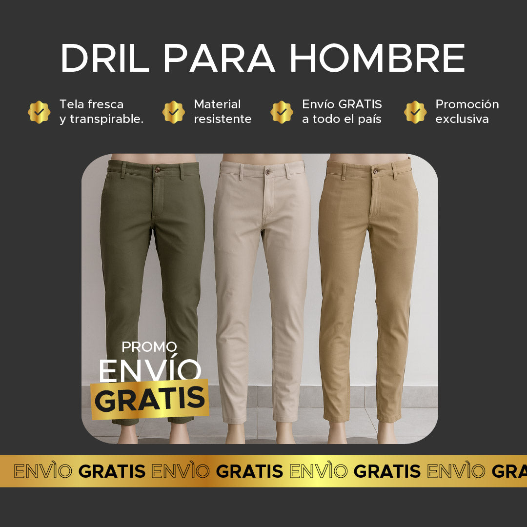 👖PANTALONES DRIL SUPER PREMIUM PARA HOMBRE⭐⭐⭐⭐⭐