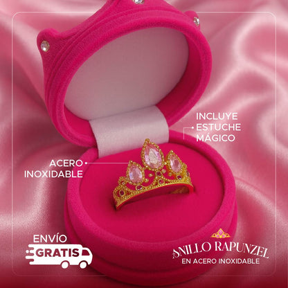 💍✨ Anillo Rapunzel™ Brillo de Princesa - Ajustable En acero inoxidable ✨👑