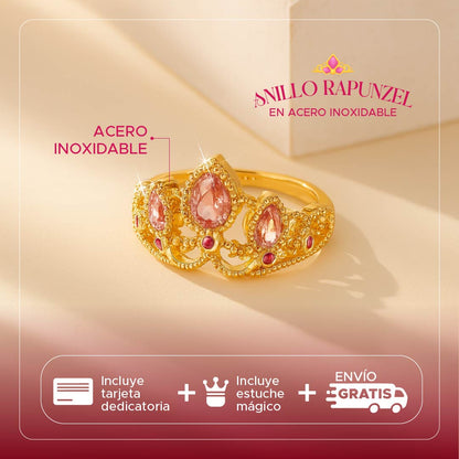 💍✨ Anillo Rapunzel™ Brillo de Princesa - Ajustable En acero inoxidable ✨👑