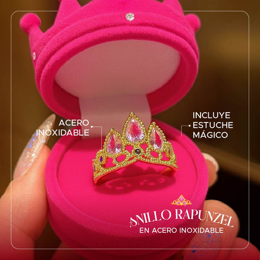 💍✨ Anillo Rapunzel™ Brillo de Princesa - Ajustable En acero inoxidable ✨👑