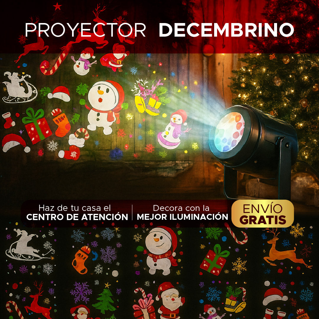 🎄 Proyector Decembrino 🎁 La magia de la Navidad en tu hogar 🎅✨