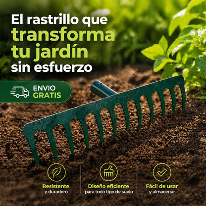 🌿🔥 Rastrillo de acero 12 Dientes 🌱 Transforma tu Jardín 💪