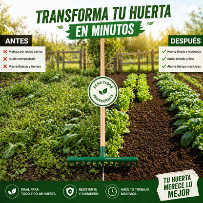 🌿🔥 Rastrillo de acero 12 Dientes 🌱 Transforma tu Jardín 💪