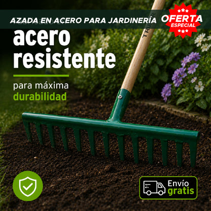 🌿🔥 Rastrillo de acero 12 Dientes 🌱 Transforma tu Jardín 💪