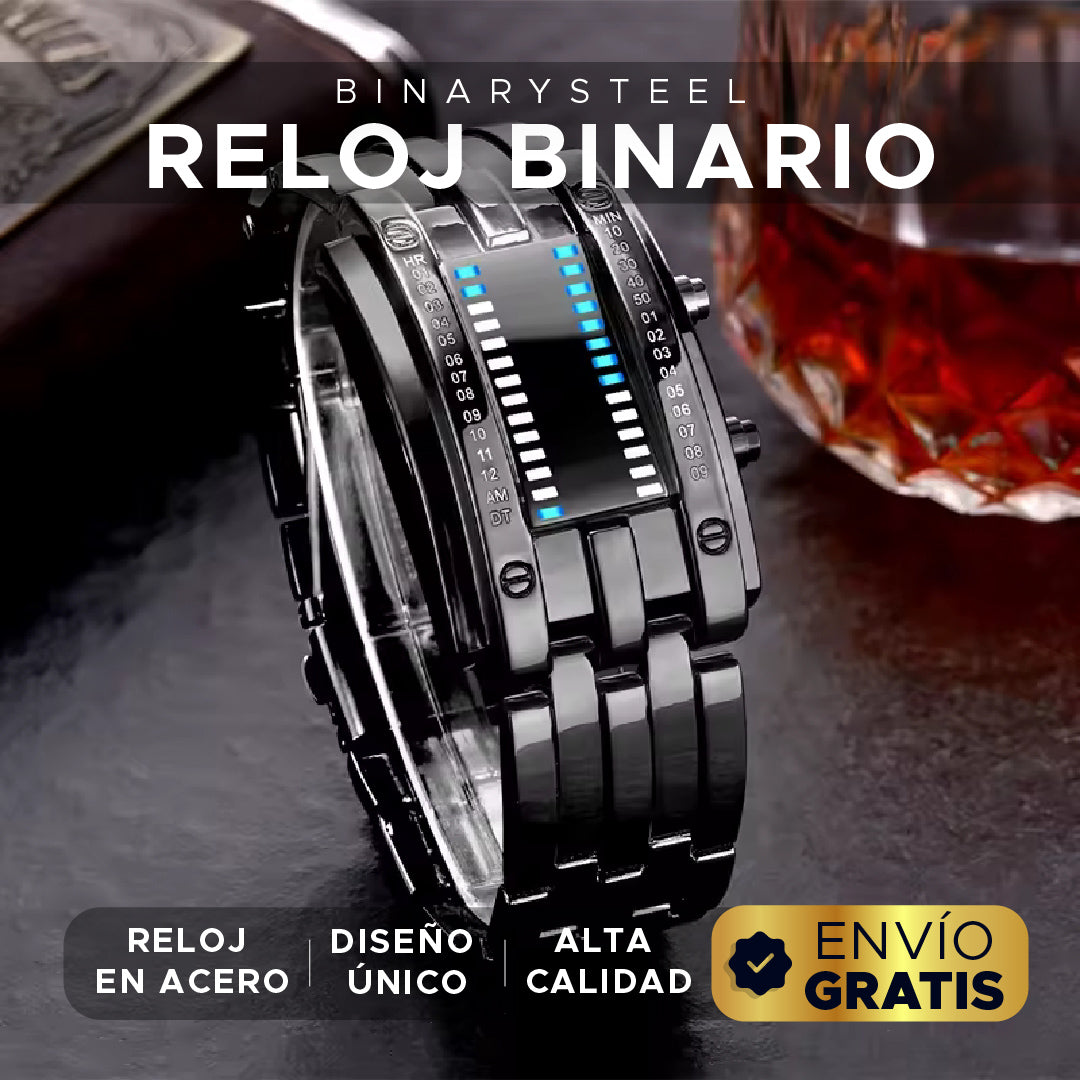 ⚡⌚ BinarySteel Reloj Binario de Acero ⌚⚡