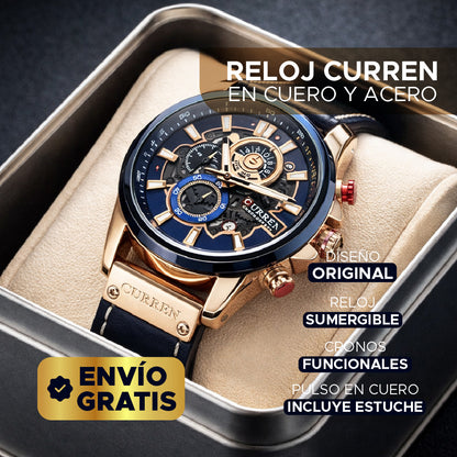 ⌚🔥 RELOJ CURREN EN CUERO Y ACERO – PODER, ELEGANCIA Y PRECISIÓN EN TU MUÑECA 🔥⌚