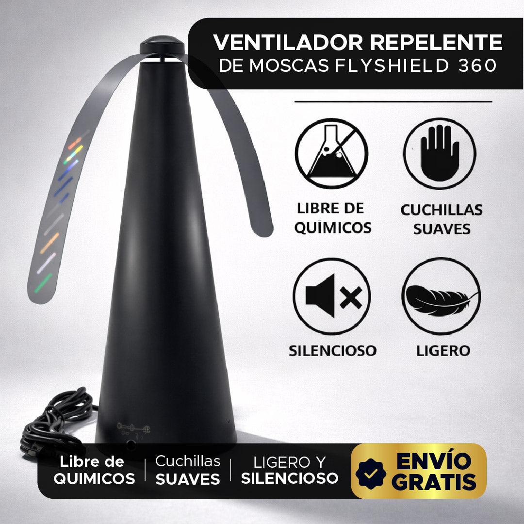 FLYSHIELD 360 VENTILADOR REPELENTE DE MOSCAS