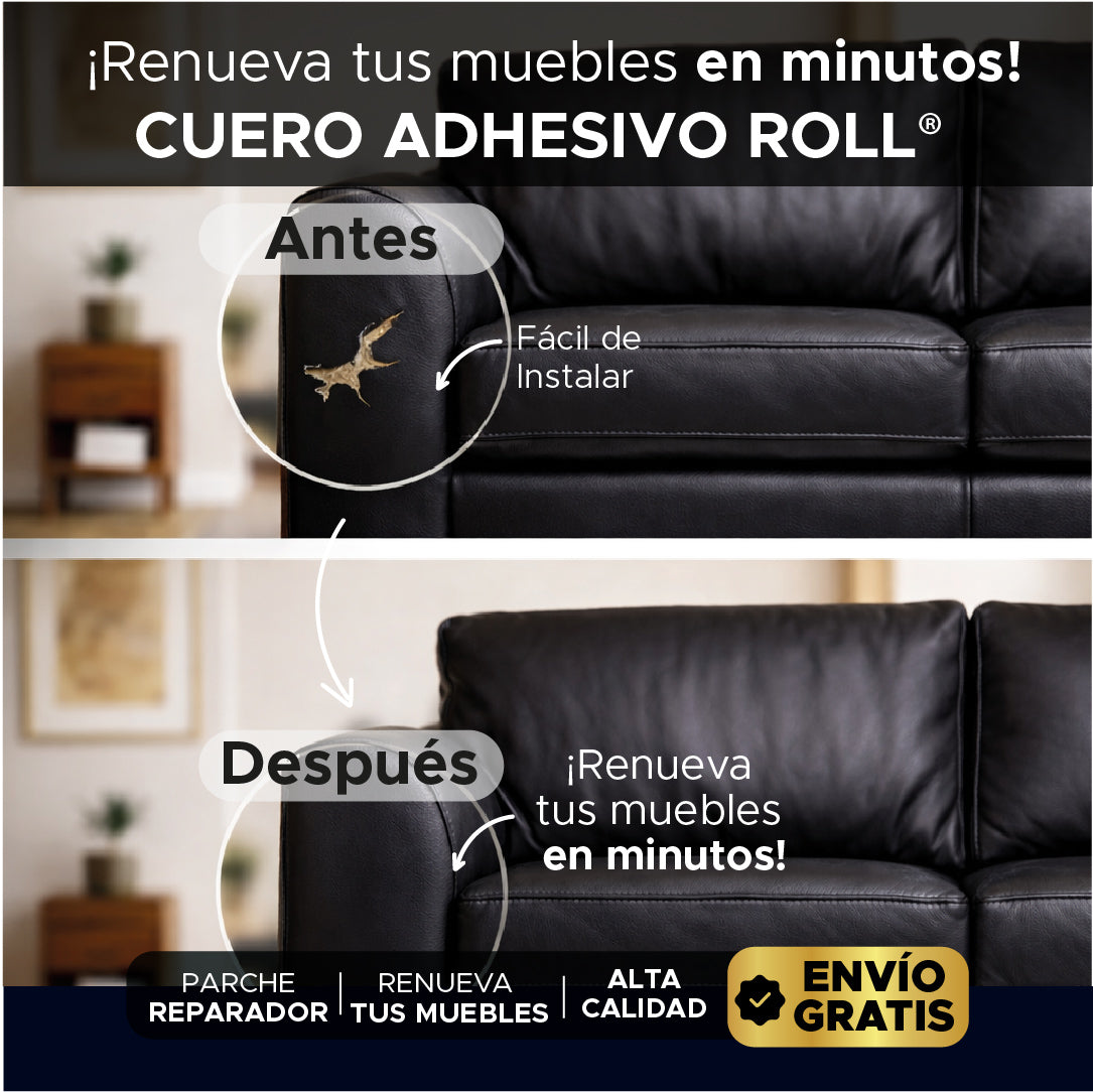 ✨ CueroFix Roll™ Cuero Adhesivo Premium 🛋️✨ Renueva tus muebles ✨