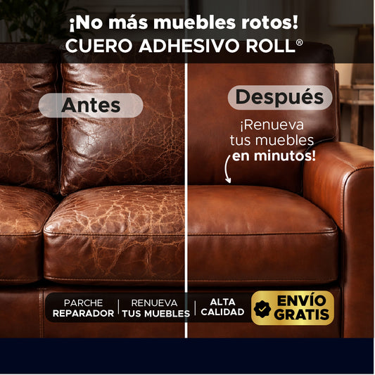 ✨ CueroFix Roll™ Cuero Adhesivo Premium 🛋️✨ Renueva tus muebles ✨