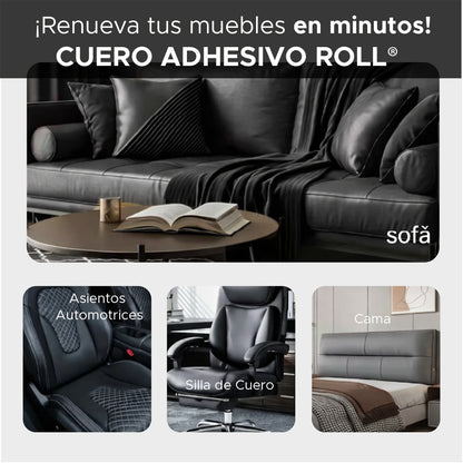 ✨ CueroFix Roll™ Cuero Adhesivo Premium 🛋️✨ Renueva tus muebles ✨
