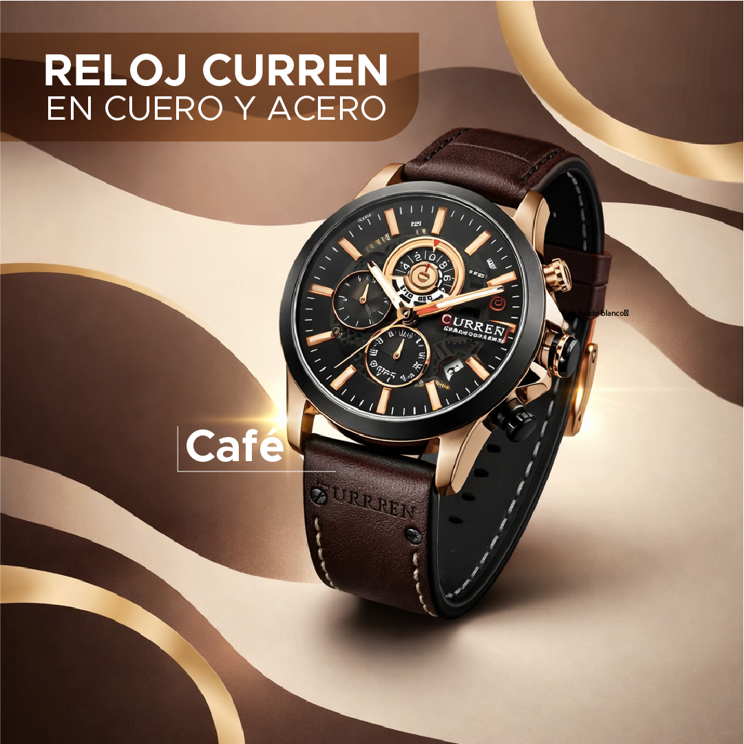 ⌚🔥 RELOJ CURREN EN CUERO Y ACERO – PODER, ELEGANCIA Y PRECISIÓN EN TU MUÑECA 🔥⌚