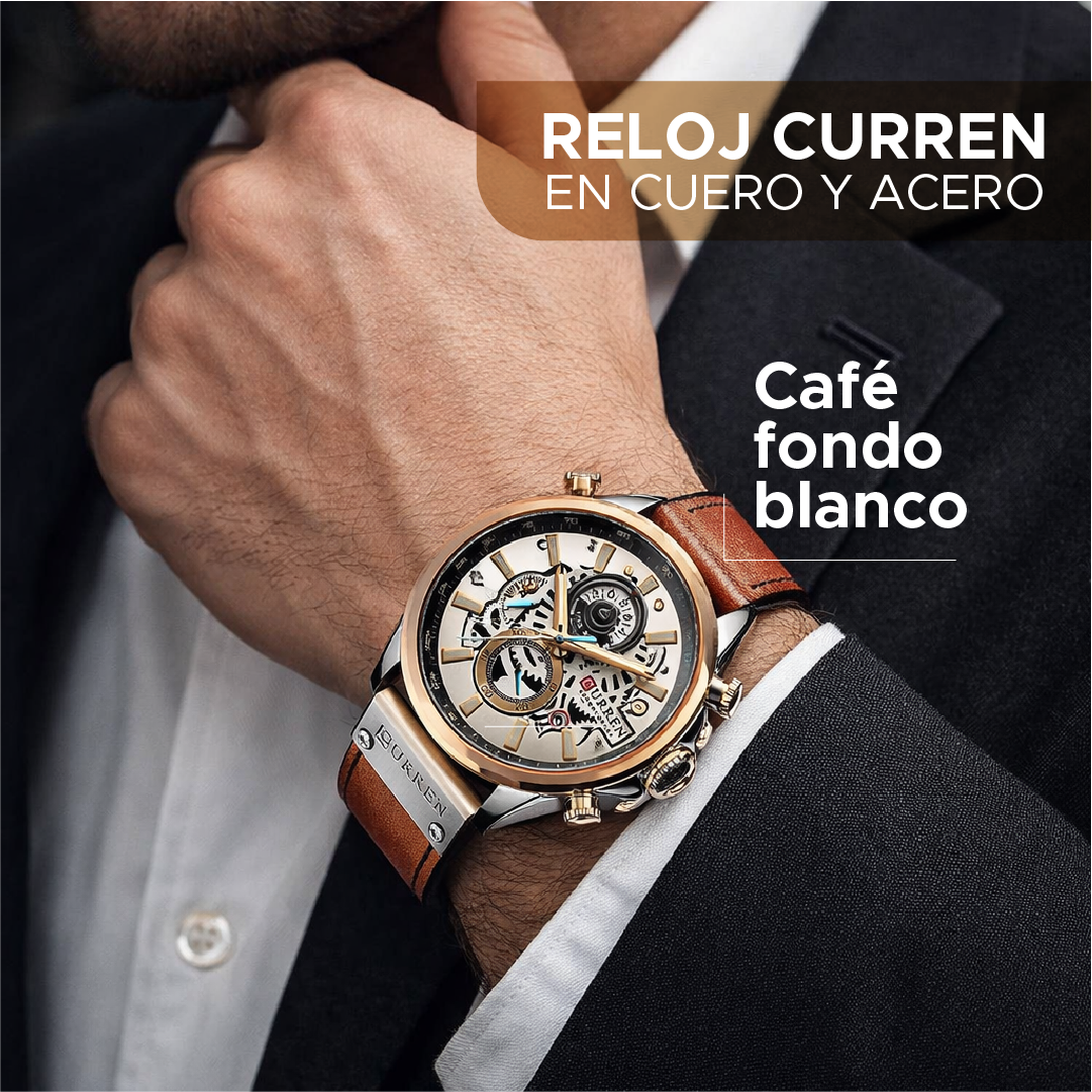 ⌚🔥 RELOJ CURREN EN CUERO Y ACERO – PODER, ELEGANCIA Y PRECISIÓN EN TU MUÑECA 🔥⌚