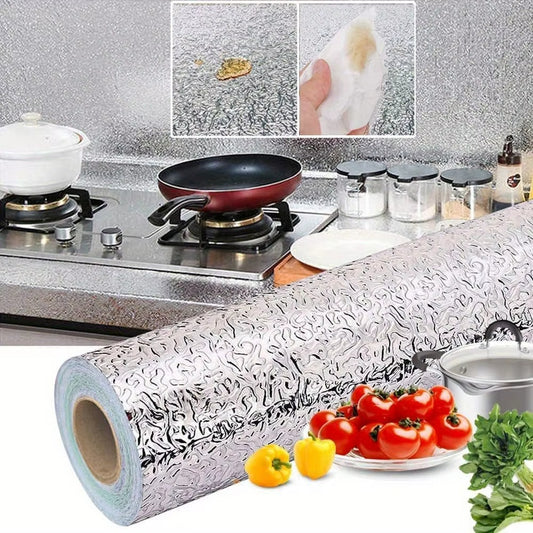 🛠️PAPEL ALUMINIO ULTRA-ADHESIVO COCINA LIMPIA EN SEGUNDOS✨ 5Mts x 60 Cm