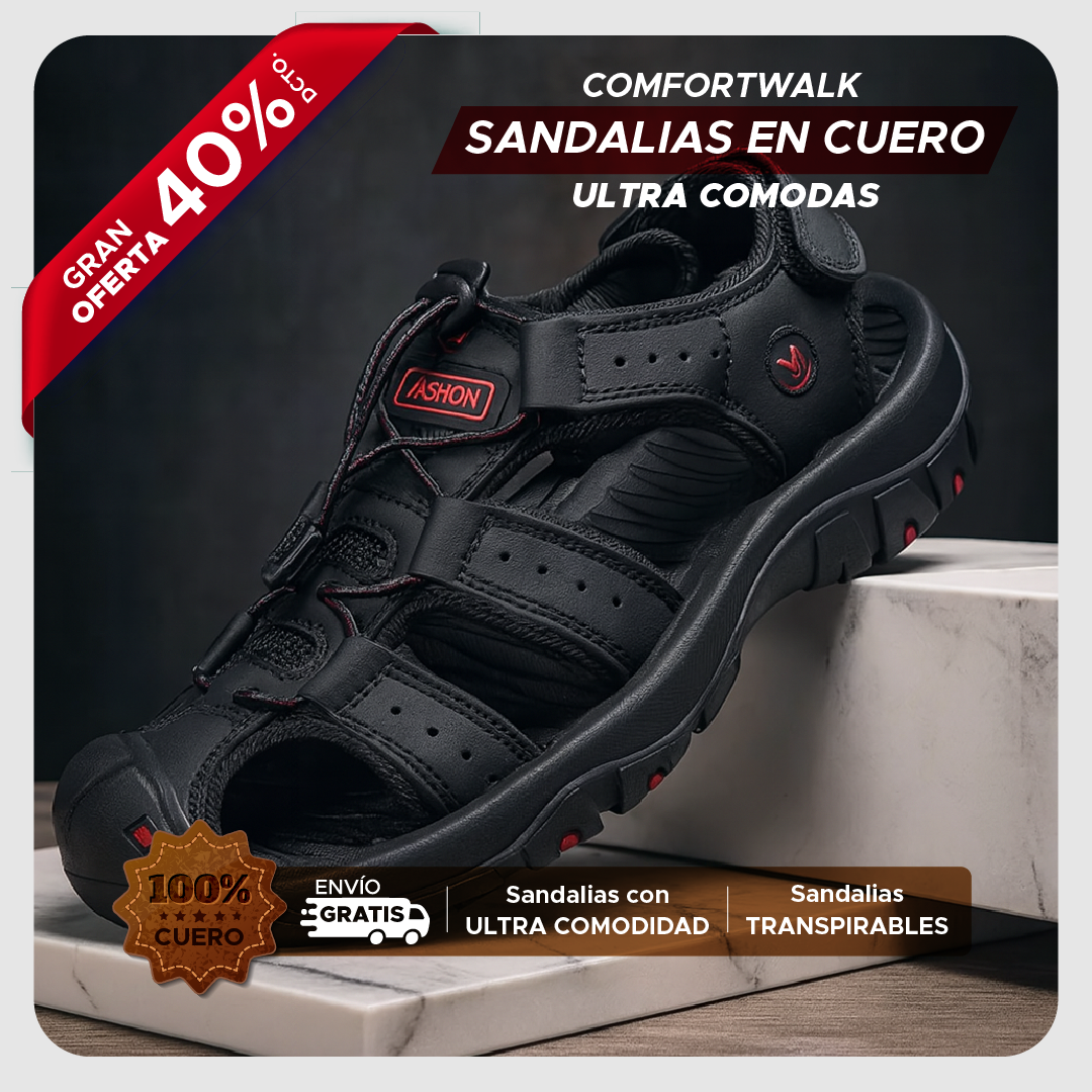 ⭐🦶 COMFORTWALK™ SANDALIAS EN CUERO PARA HOMBRE ULTRA COMODAS 🎉