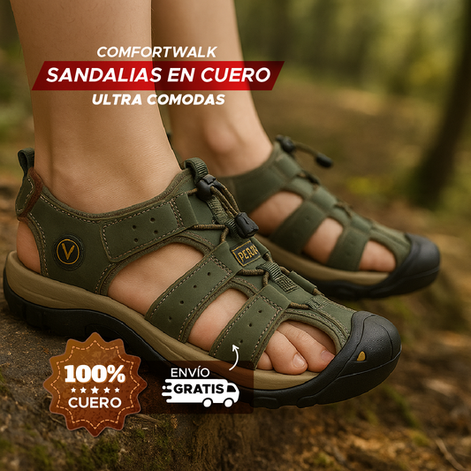 ⭐🦶 COMFORTWALK™ SANDALIAS EN CUERO PARA HOMBRE ULTRA COMODAS 🎉