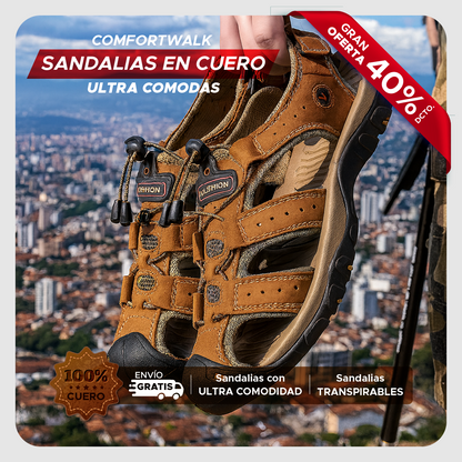 ⭐🦶 COMFORTWALK™ SANDALIAS EN CUERO PARA HOMBRE ULTRA COMODAS 🎉