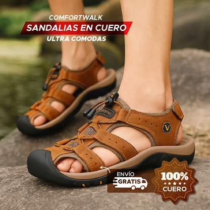 ⭐🦶 COMFORTWALK™ SANDALIAS EN CUERO PARA HOMBRE ULTRA COMODAS 🎉