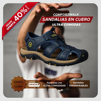 ⭐🦶 COMFORTWALK™ SANDALIAS EN CUERO PARA HOMBRE ULTRA COMODAS 🎉