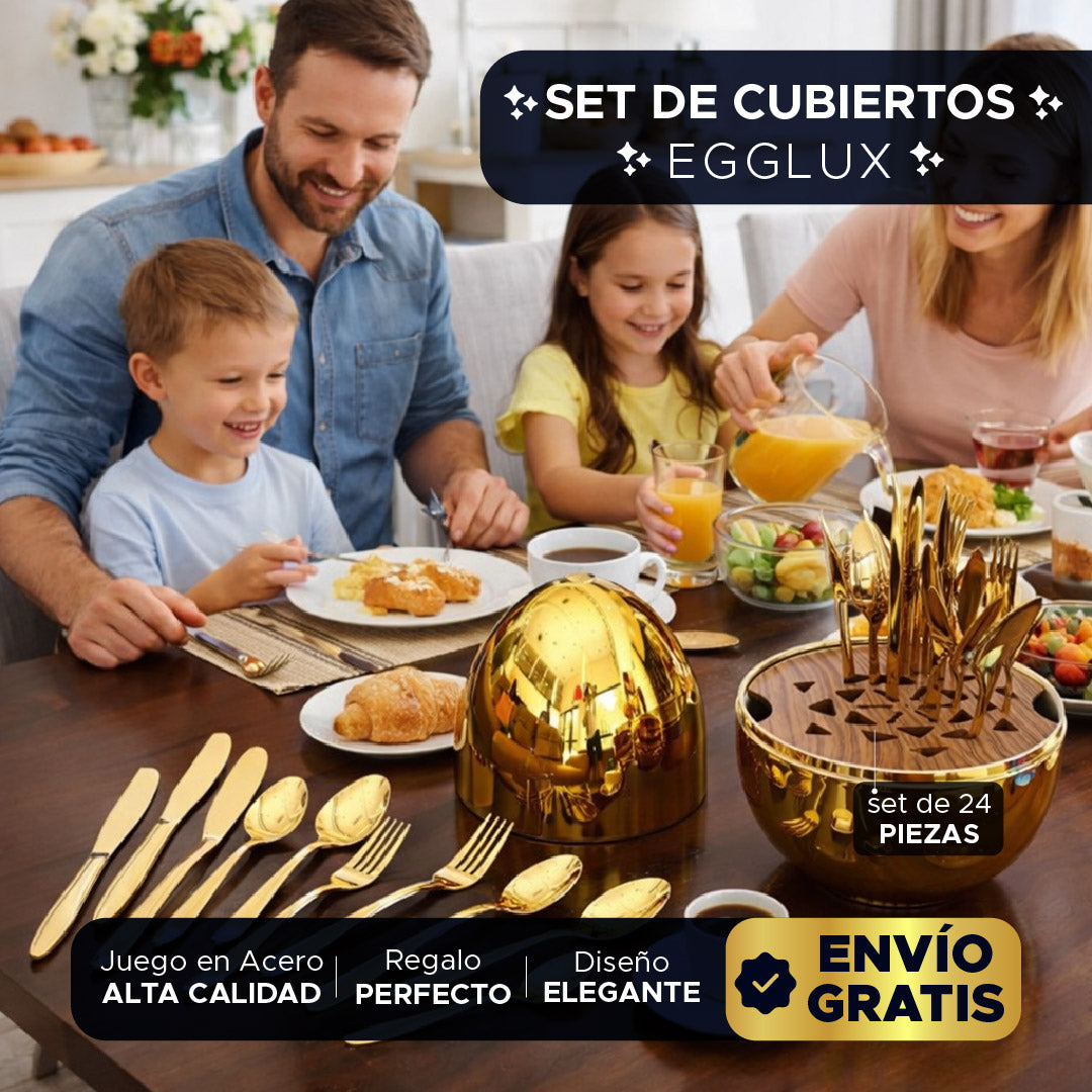 🥚💎 EGGLUX™ –  SET DE CUBIERTOS PREMIUM✨