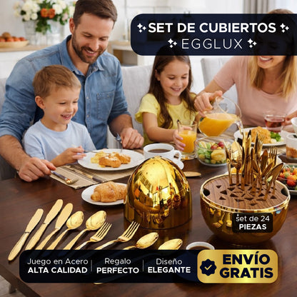 🥚💎 EGGLUX™ –  SET DE CUBIERTOS PREMIUM✨