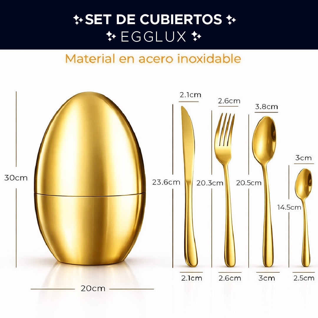 🥚💎 EGGLUX™ –  SET DE CUBIERTOS PREMIUM✨