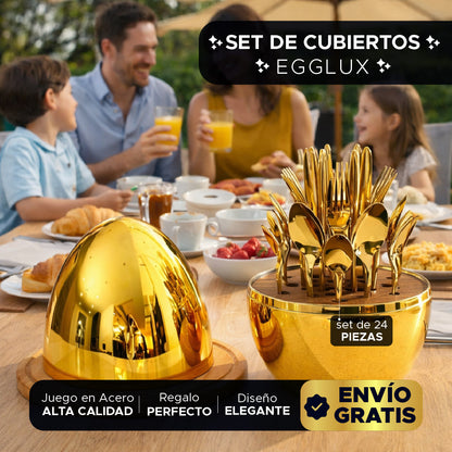 🥚💎 EGGLUX™ –  SET DE CUBIERTOS PREMIUM✨