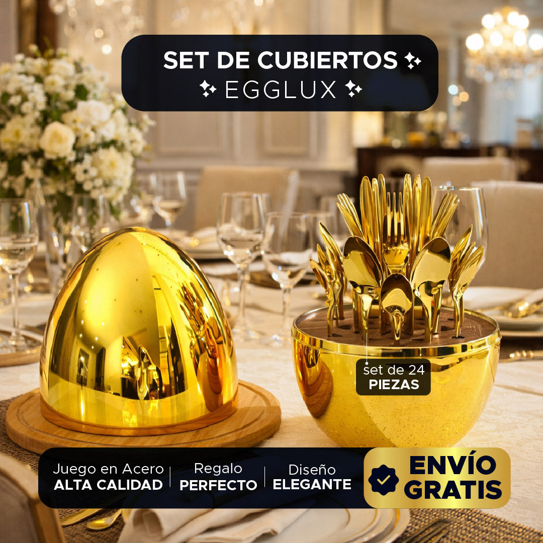 🥚💎 EGGLUX™ –  SET DE CUBIERTOS PREMIUM✨