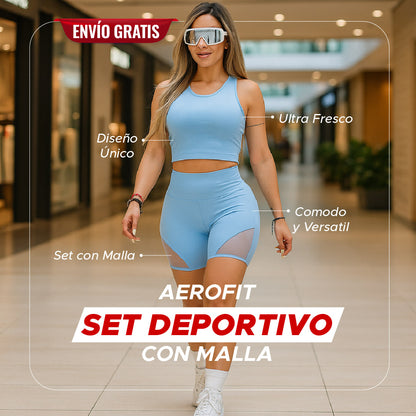 🌸 AEROFIT™ SET DEPORTIVO TALLA UNICA CON MALLA ULTRA FRESCO 🏋️‍♀️