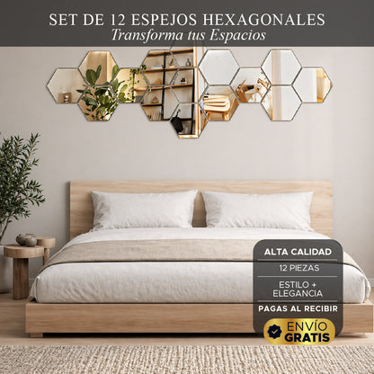 ✨ HEXAGLOW MIRROR 🪞 SET X12 ESPEJOS HEXAGONALES ✨