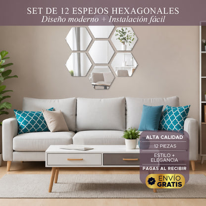 ✨ HEXAGLOW MIRROR 🪞 SET X12 ESPEJOS HEXAGONALES ✨