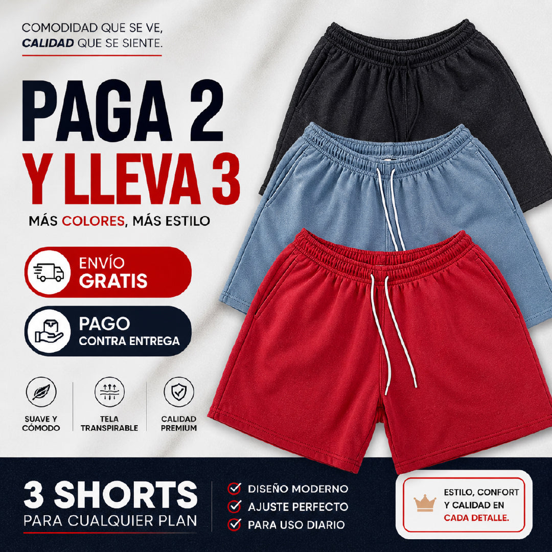 💖 SoftFit Shorts Premium Paga 2 y lleva 3 🔥✨