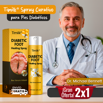 🦶✨ TIMILK® 2x1 SPRAY CURATIVO PARA PIES DIABÉTICOS A BASE DE VENENO DE ABEJASS 🐝