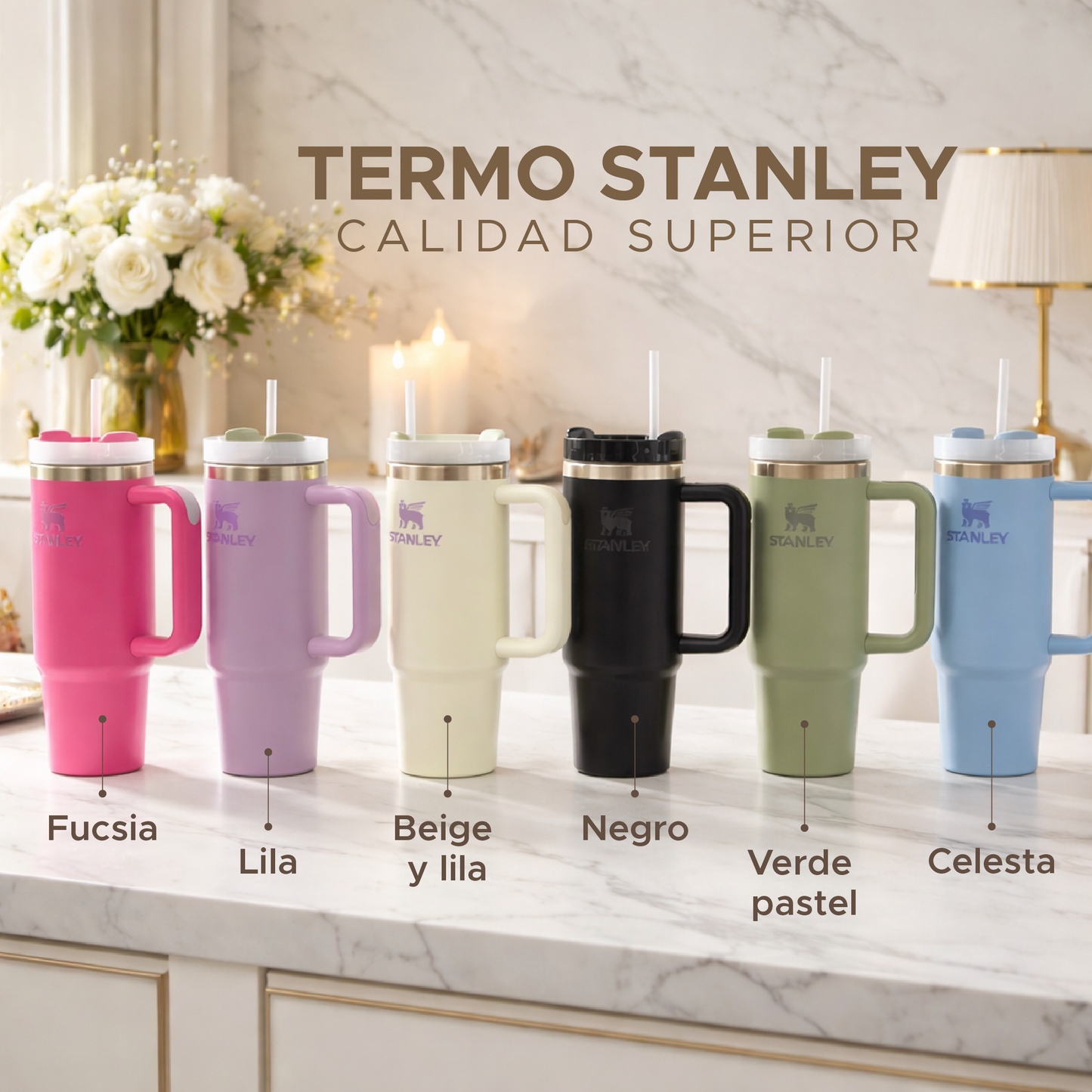 🧊☕🌟STANLEY TERMO DE ACERO INOXIDABLE ❄🔥✨GARANTIZADO