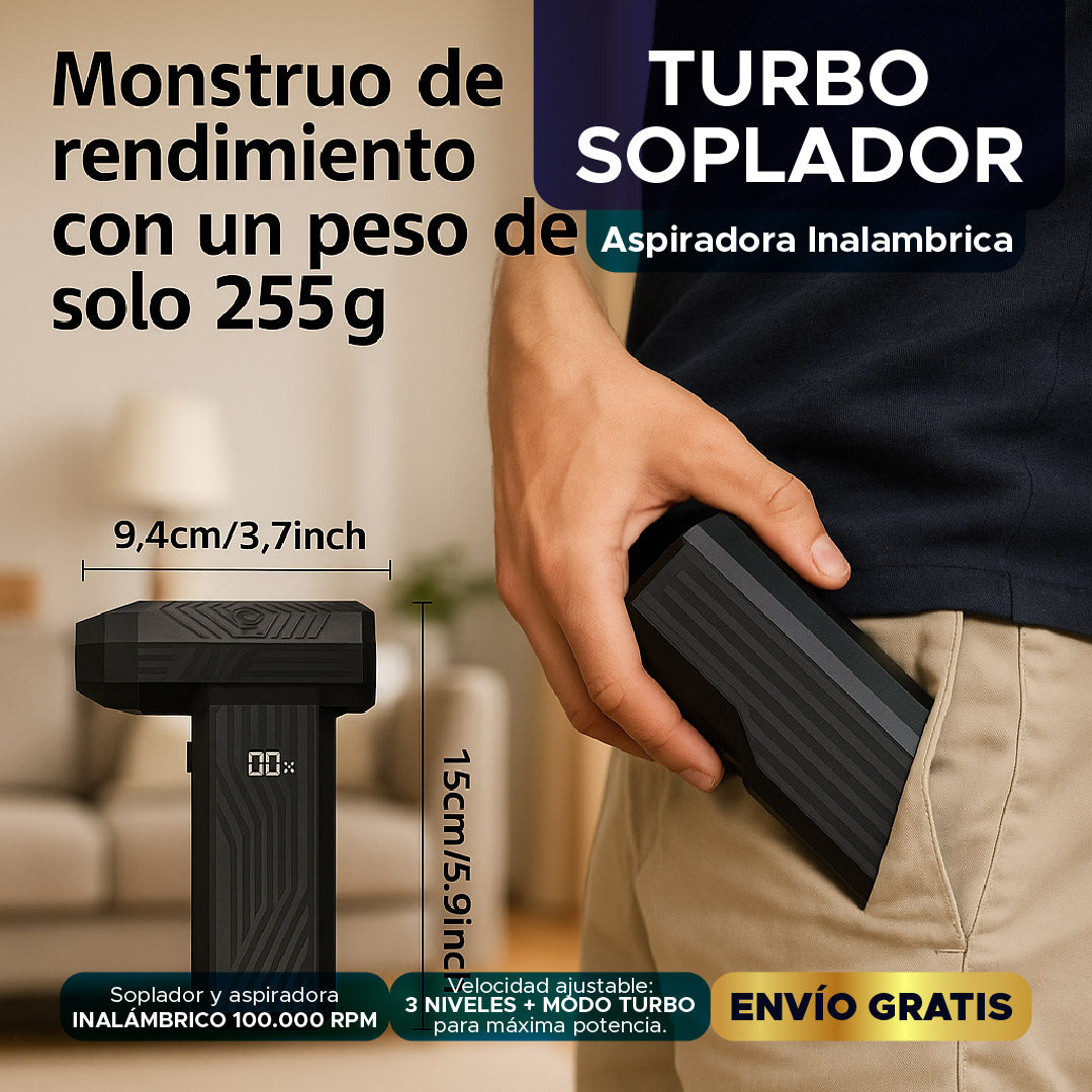 🌬️ TURBO SOPLADOR Y ASPIRADOR INALÁMBRICO 🔥