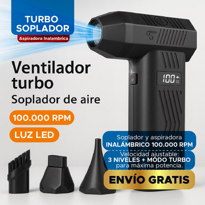 🌬️ TURBO SOPLADOR Y ASPIRADOR INALÁMBRICO 🔥