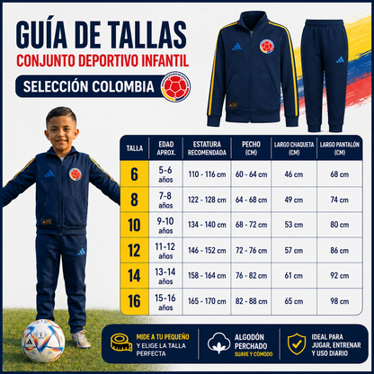 SUDADERA CAMPEONES KIDS 🇨🇴⚽ ¡LA SUDADERA OFICIAL DE LOS PEQUEÑOS HINCHAS! ⚽🇨🇴