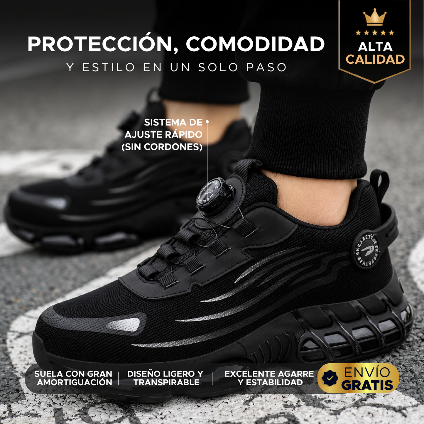 🛡️👟 TENIS DE SEGURIDAD ULTRA CÓMODOS 👟🛡️