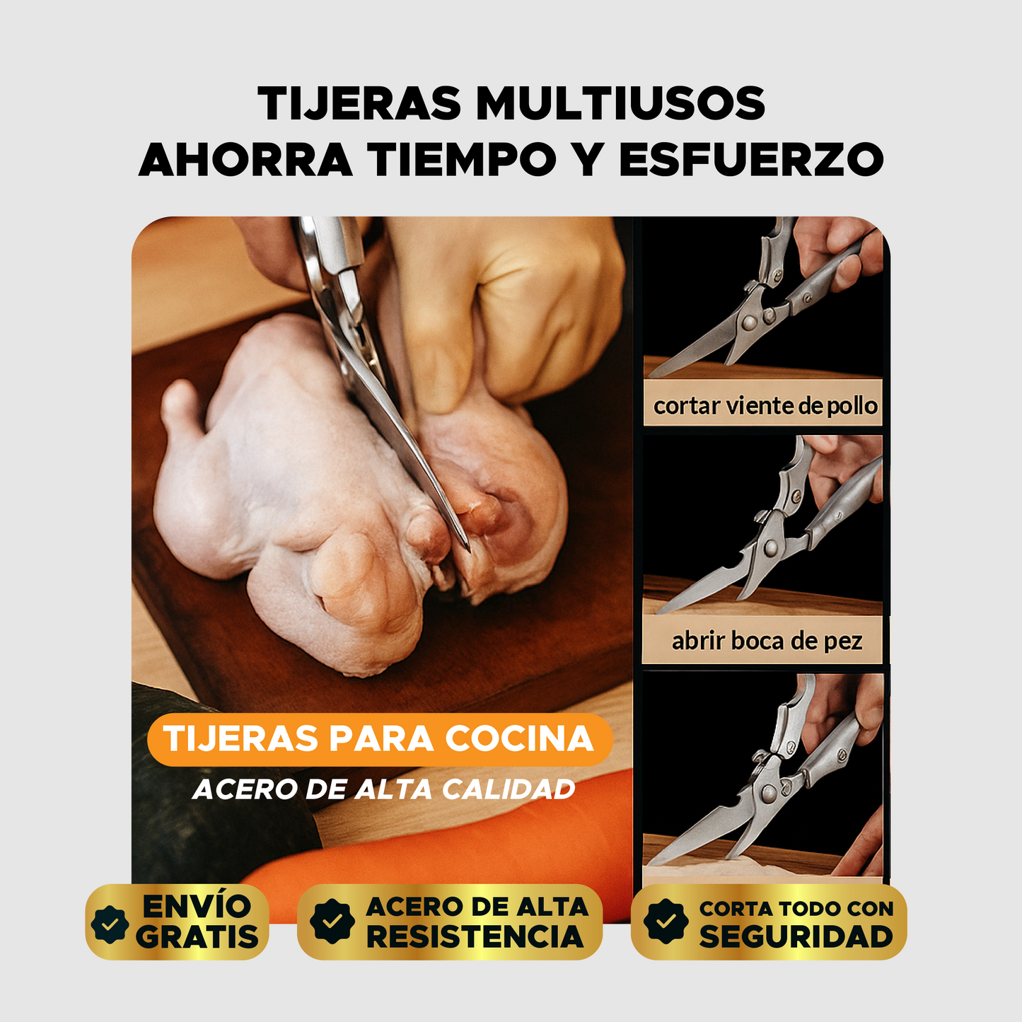 🍽️✂️TIJERAS PARA COCINA EN ACERO DE ALTA CALIDAD✂️ 👩‍🍳