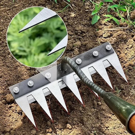 🌱GARDEN PRO! RASTRILLO EN ACERO DE ALTA DURABILIDAD