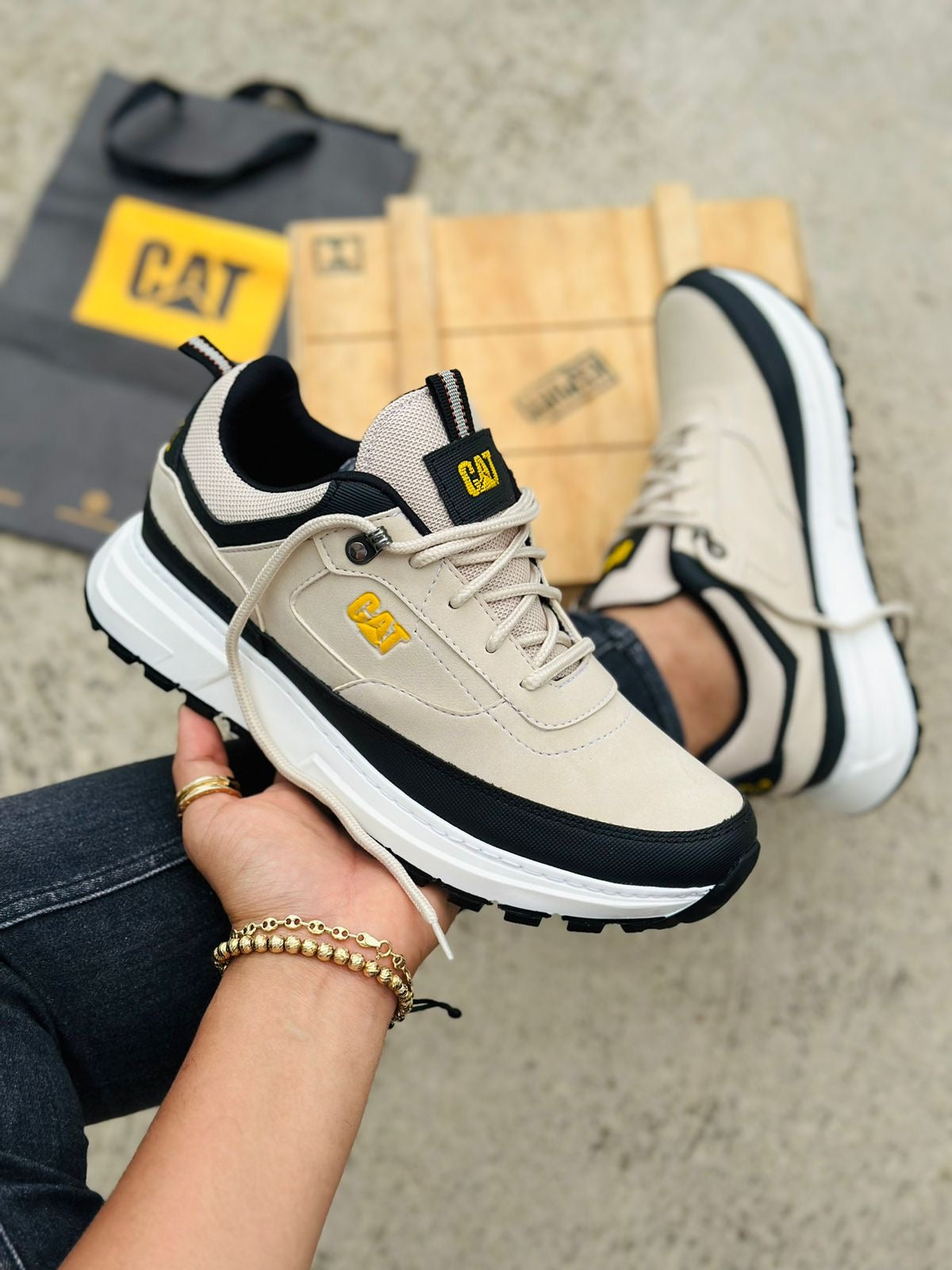 🚨 ZAPATOS CAT ™ ULTRA RESISTENTES COSIDOS 🥇MATERIAL PREMIUM 🥇