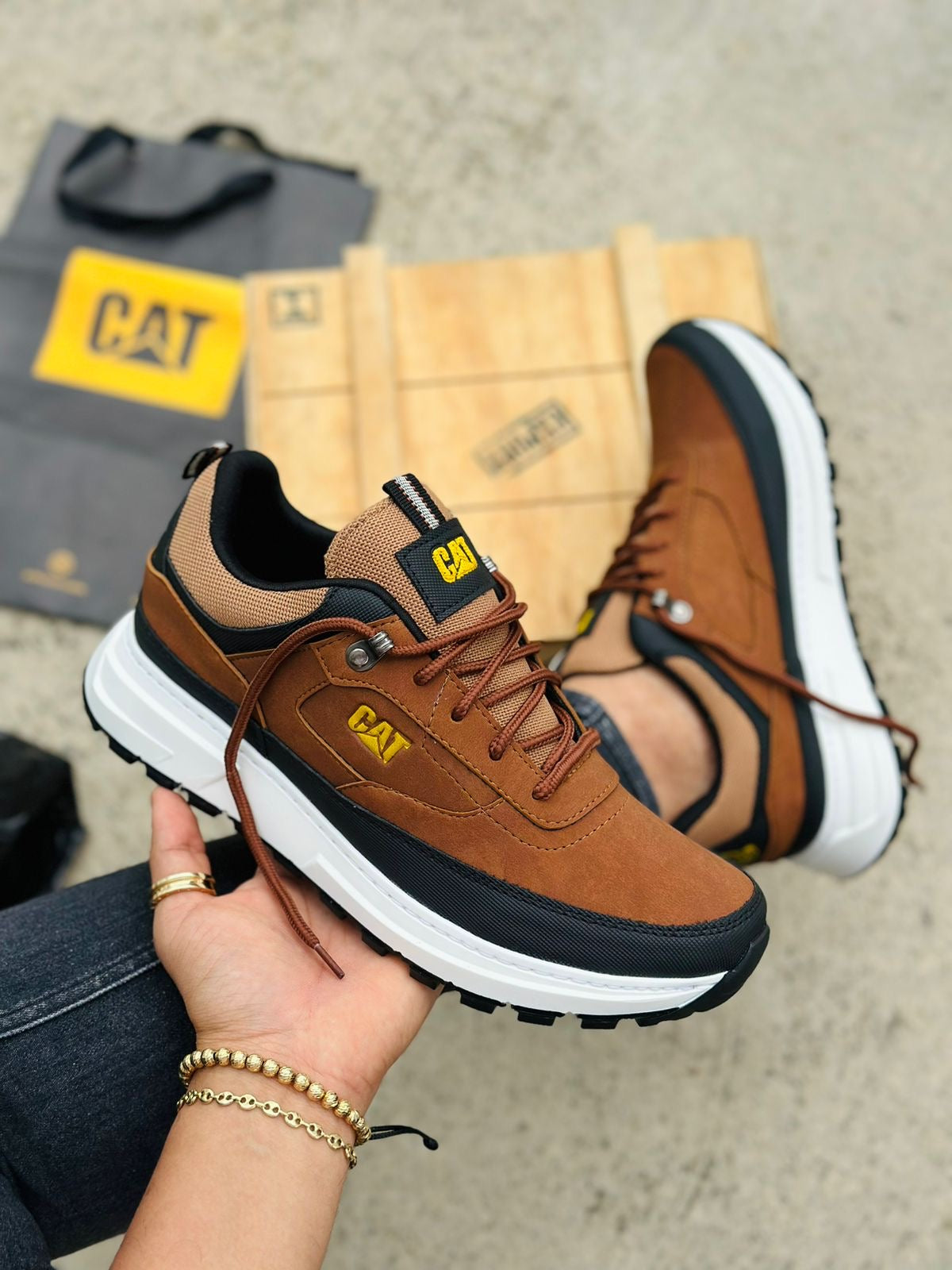 🚨 ZAPATOS CAT ™ ULTRA RESISTENTES COSIDOS 🥇MATERIAL PREMIUM 🥇