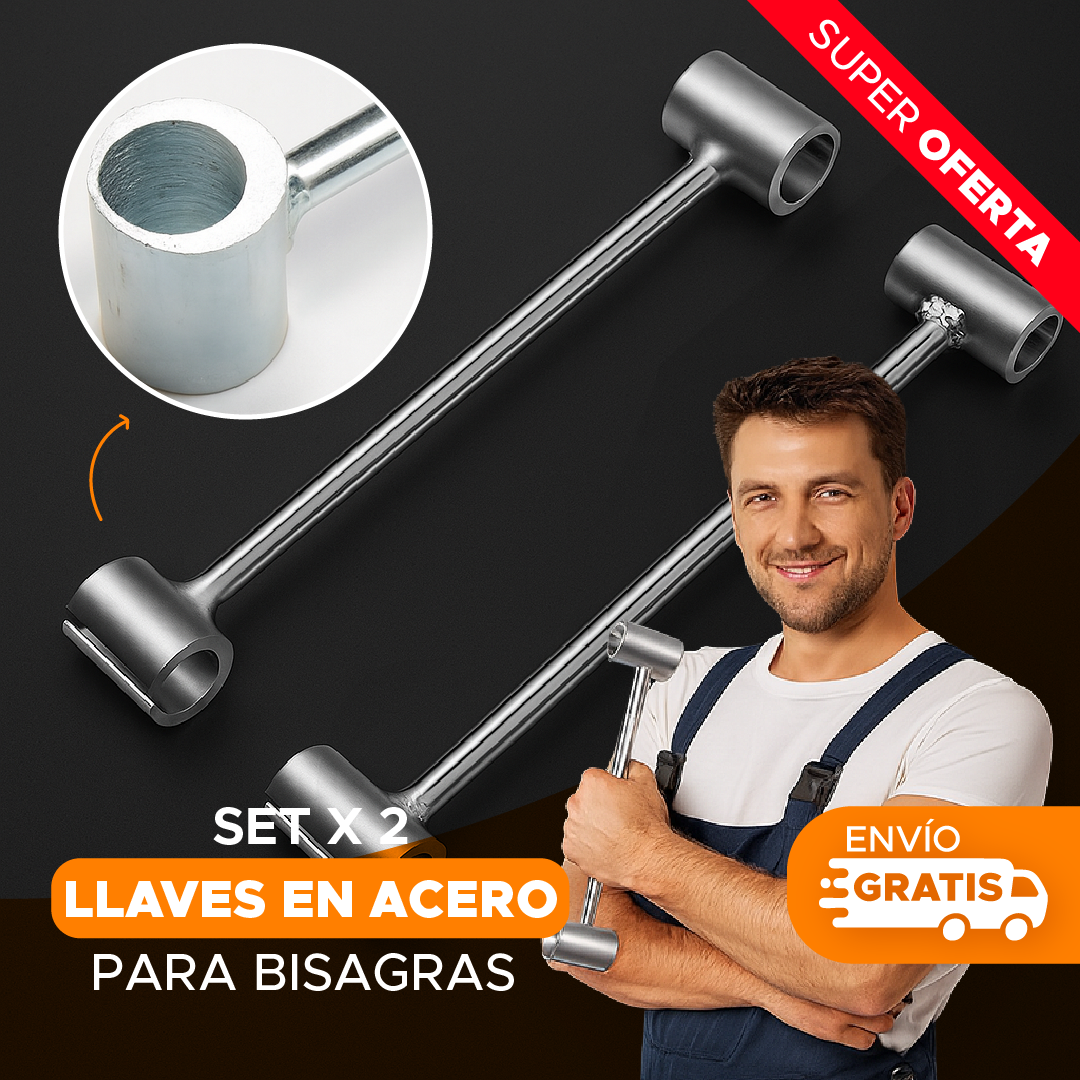 🛠️ LLAVES AJUSTE PRO™ ⚡ SET X 2 LLAVES EN ACERO PARA AJUSTAR BISAGRAS 🛠️